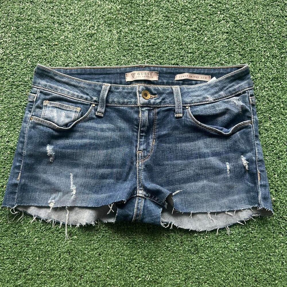 Guess blue denim cutoff shorts